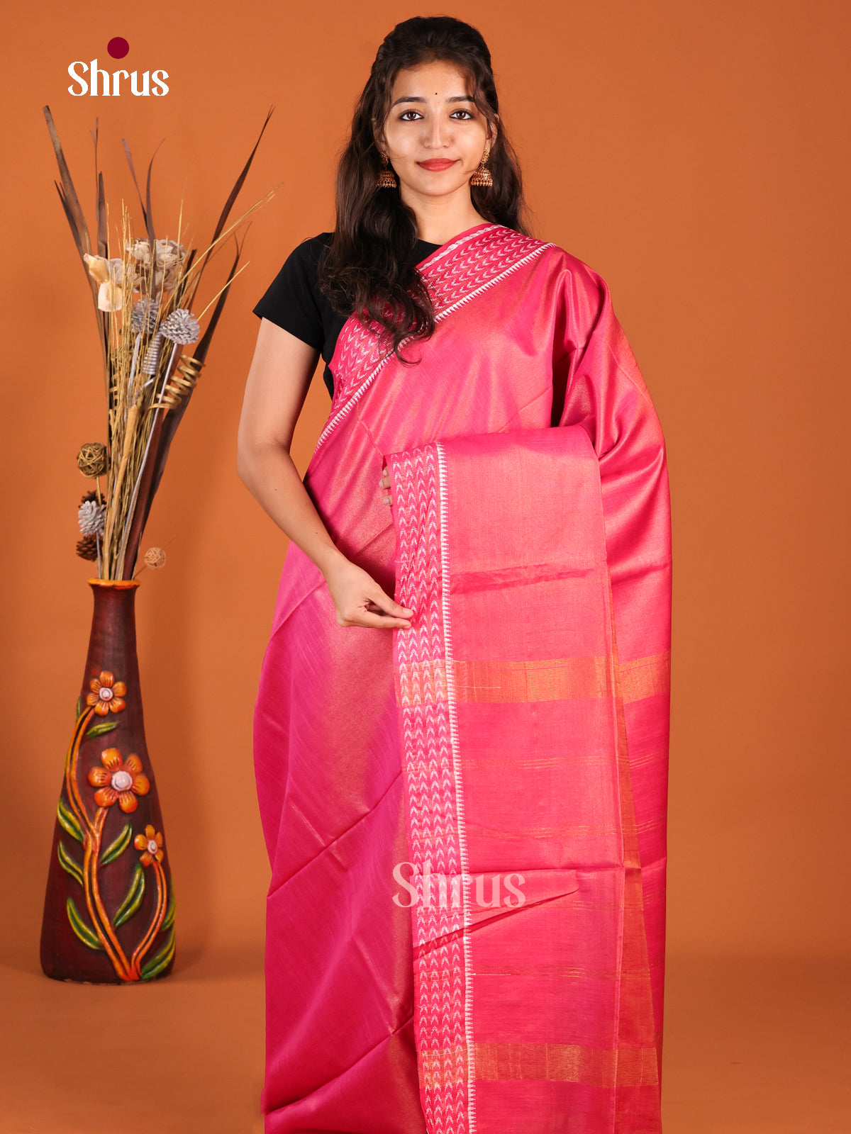 DHS27317 - Semi Tissue Saree - Shop on Shrus.com