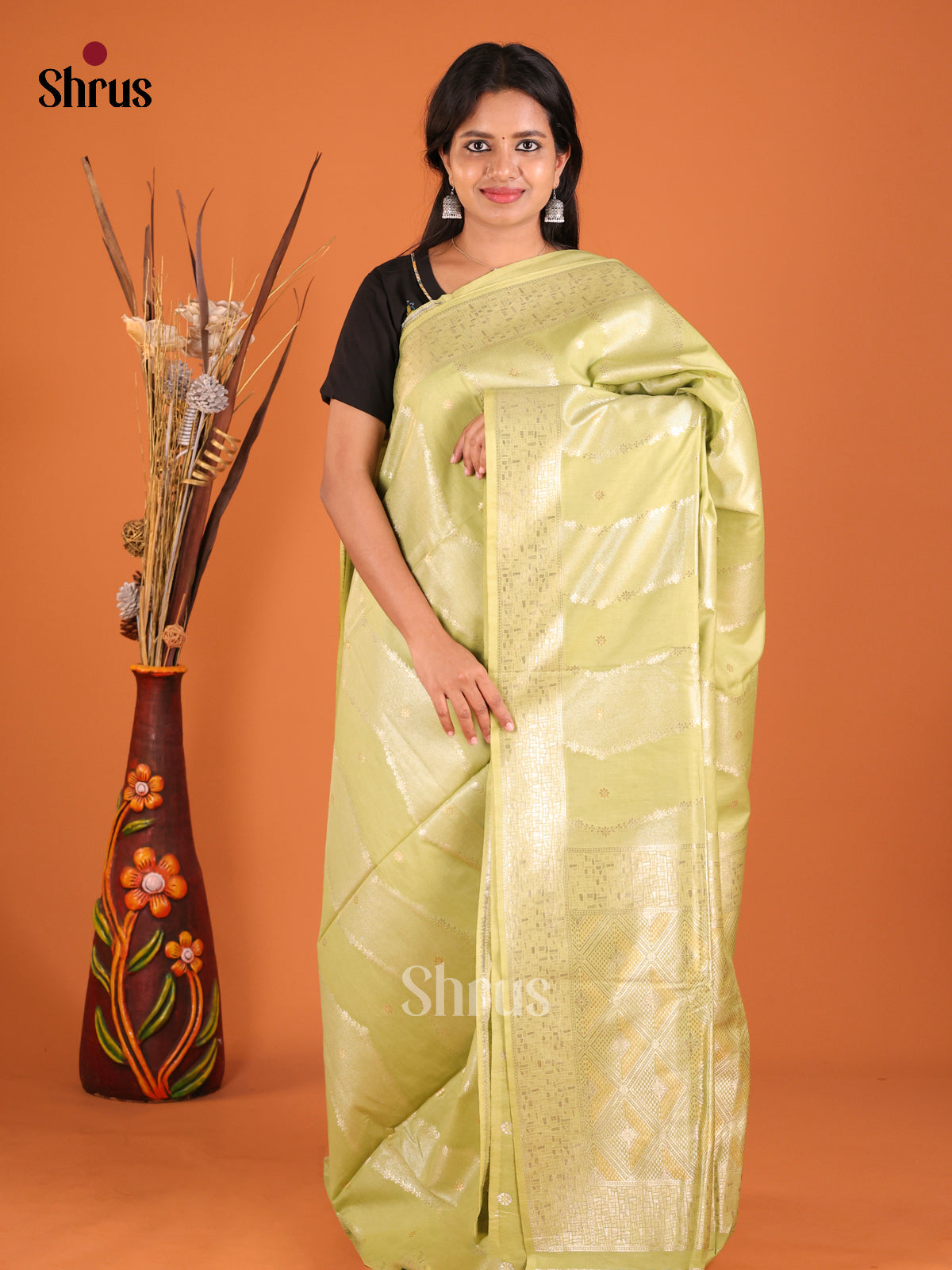 yellow North Silk Cotton Saree
