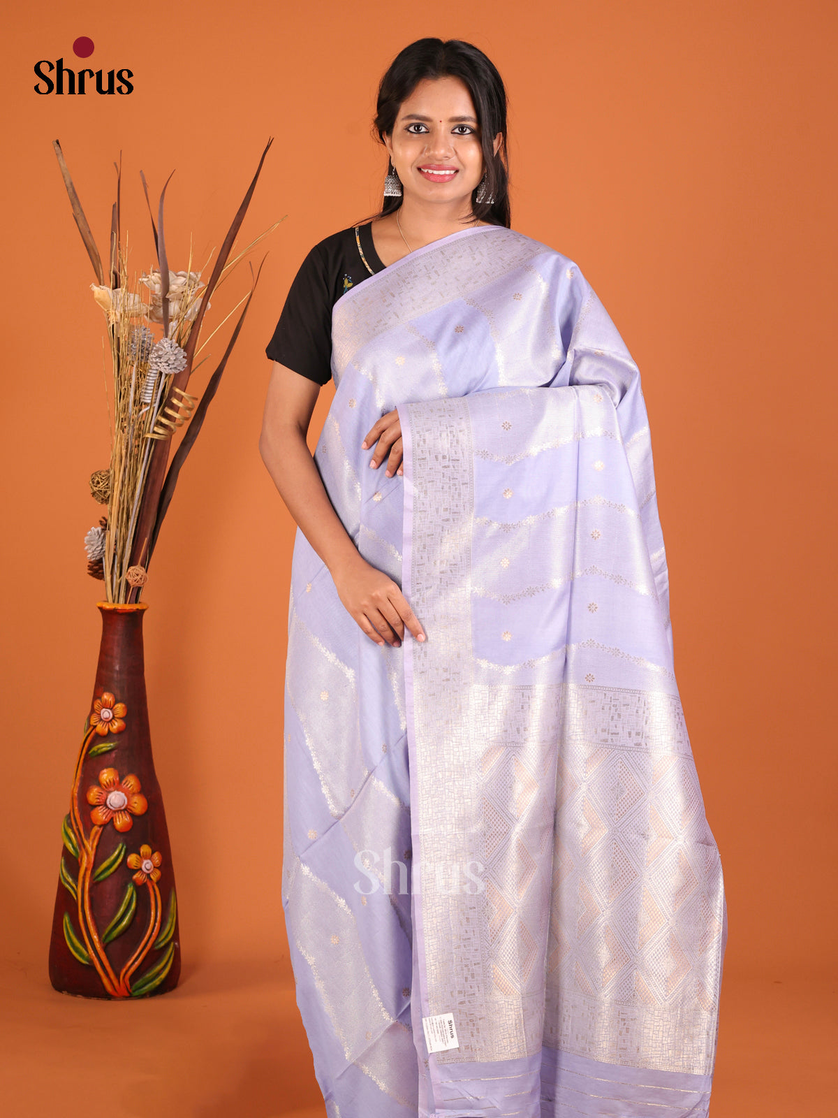 lavender zari North Silk Cotton Saree