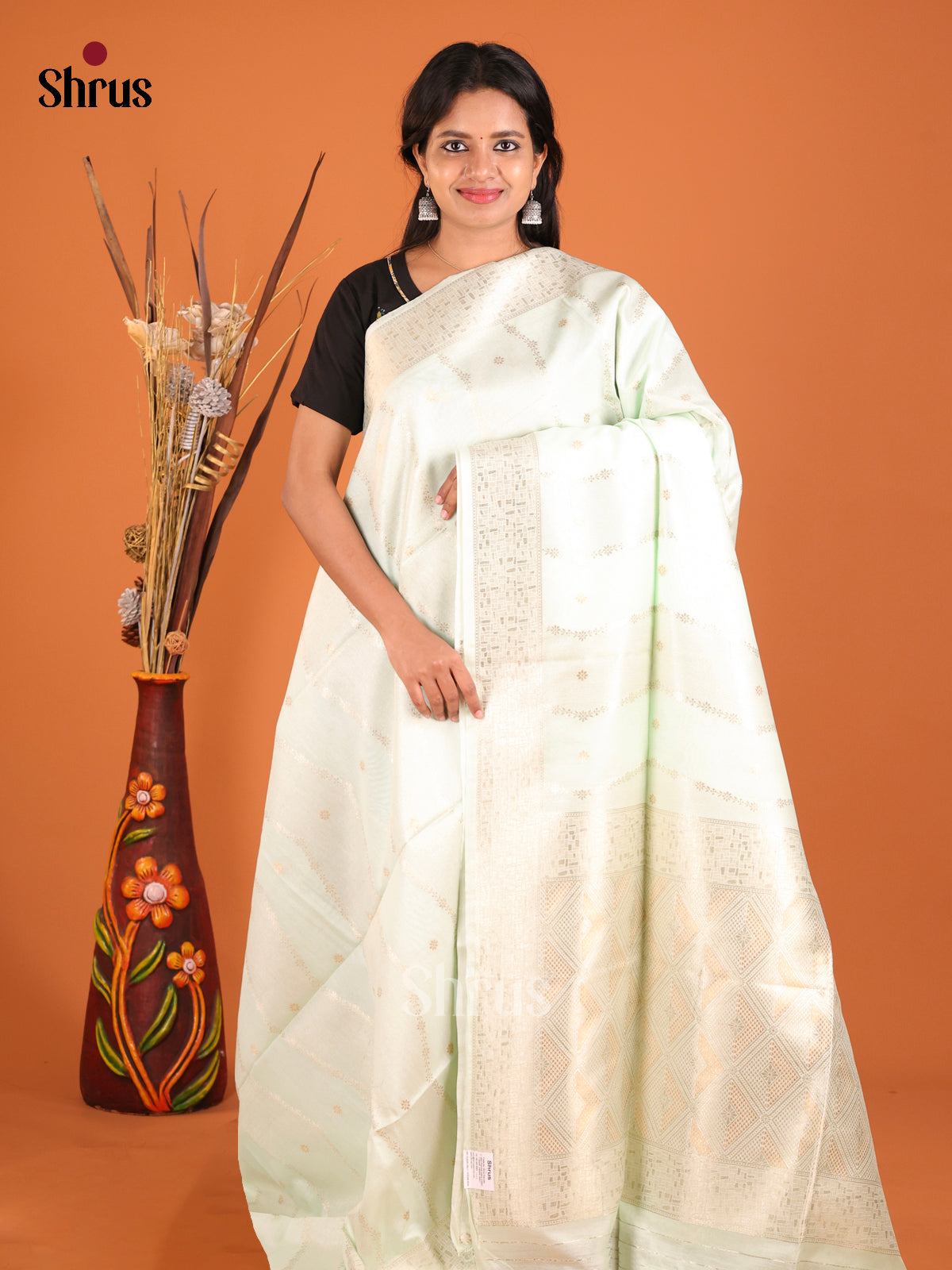 ice blue Green North Silk Cotton Saree