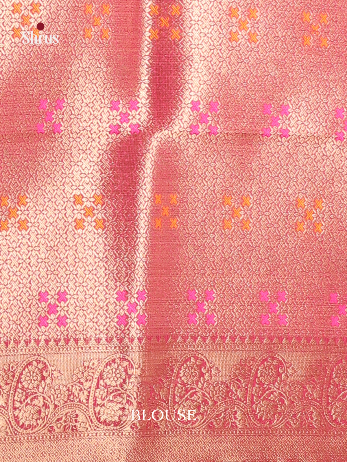 Pink with designed North Silk Cotton Saree