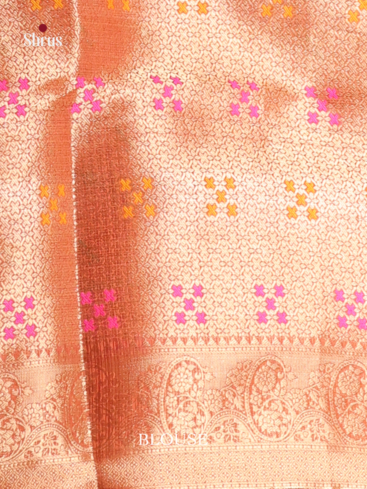 brown orange  North Silk Cotton Saree 1