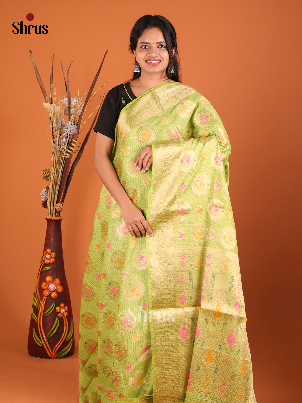 DHS27435 - North Silk Cotton Saree - Shop on Shrus.com