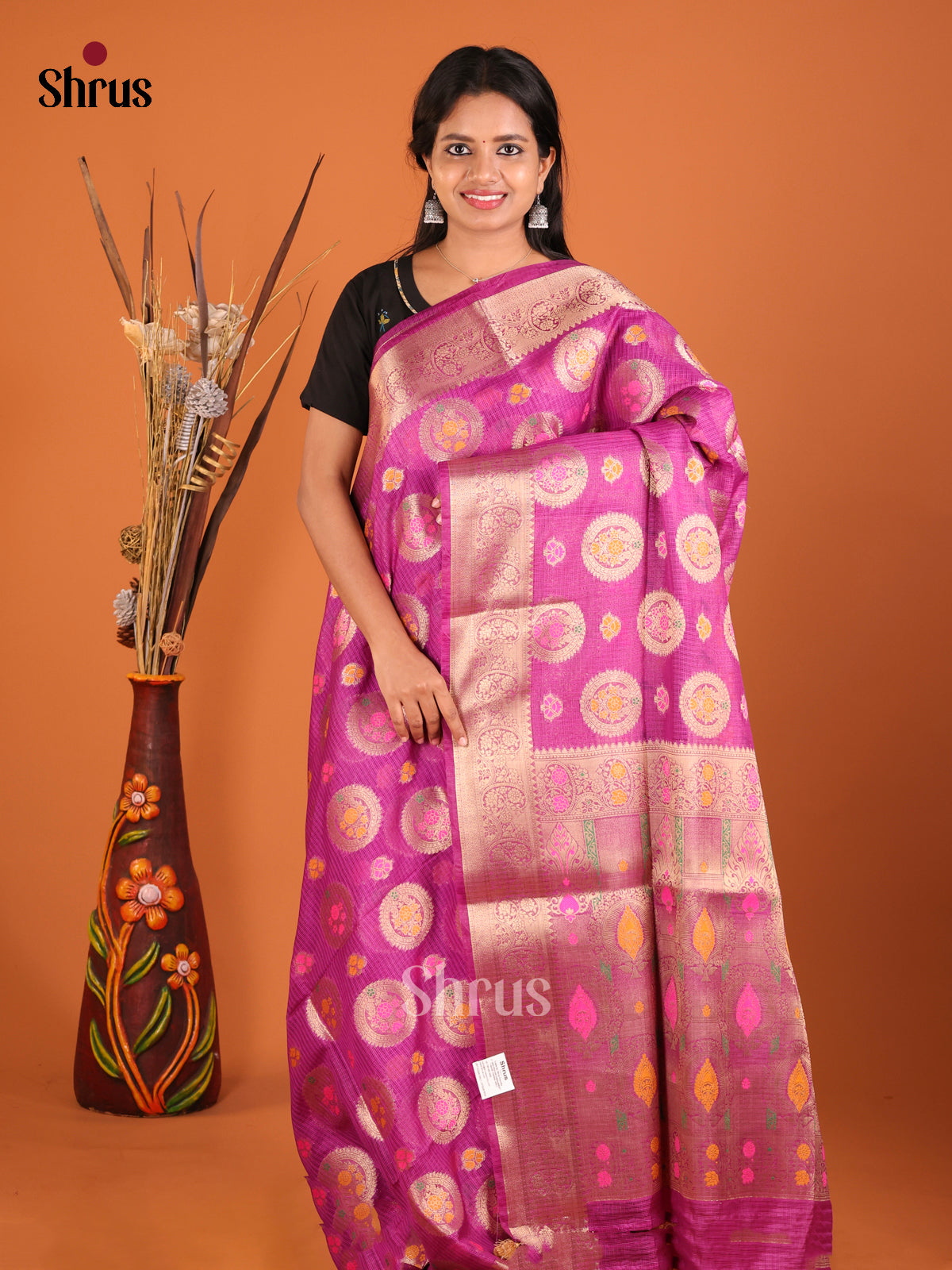 DHS27438 - North Silk Cotton Saree - Shop on Shrus.com
