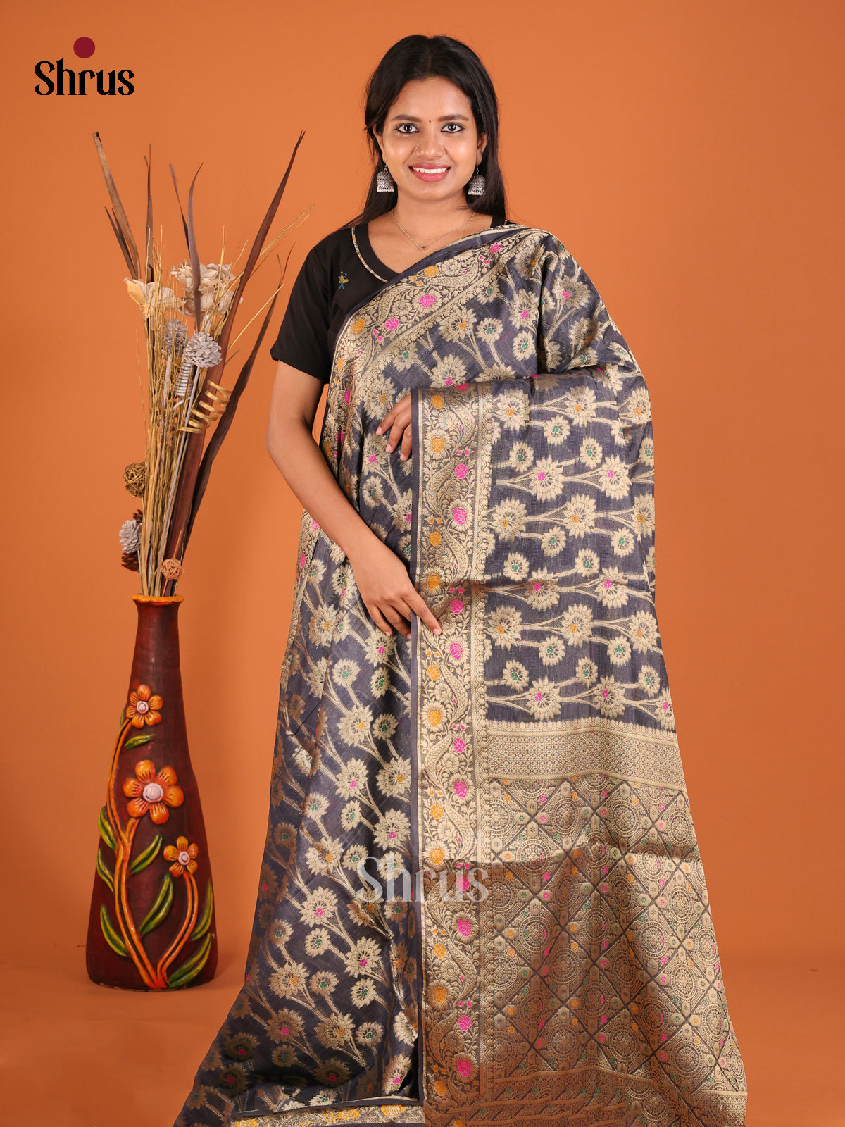 DHS27452 - North Silk Cotton Saree - Shop on Shrus.com