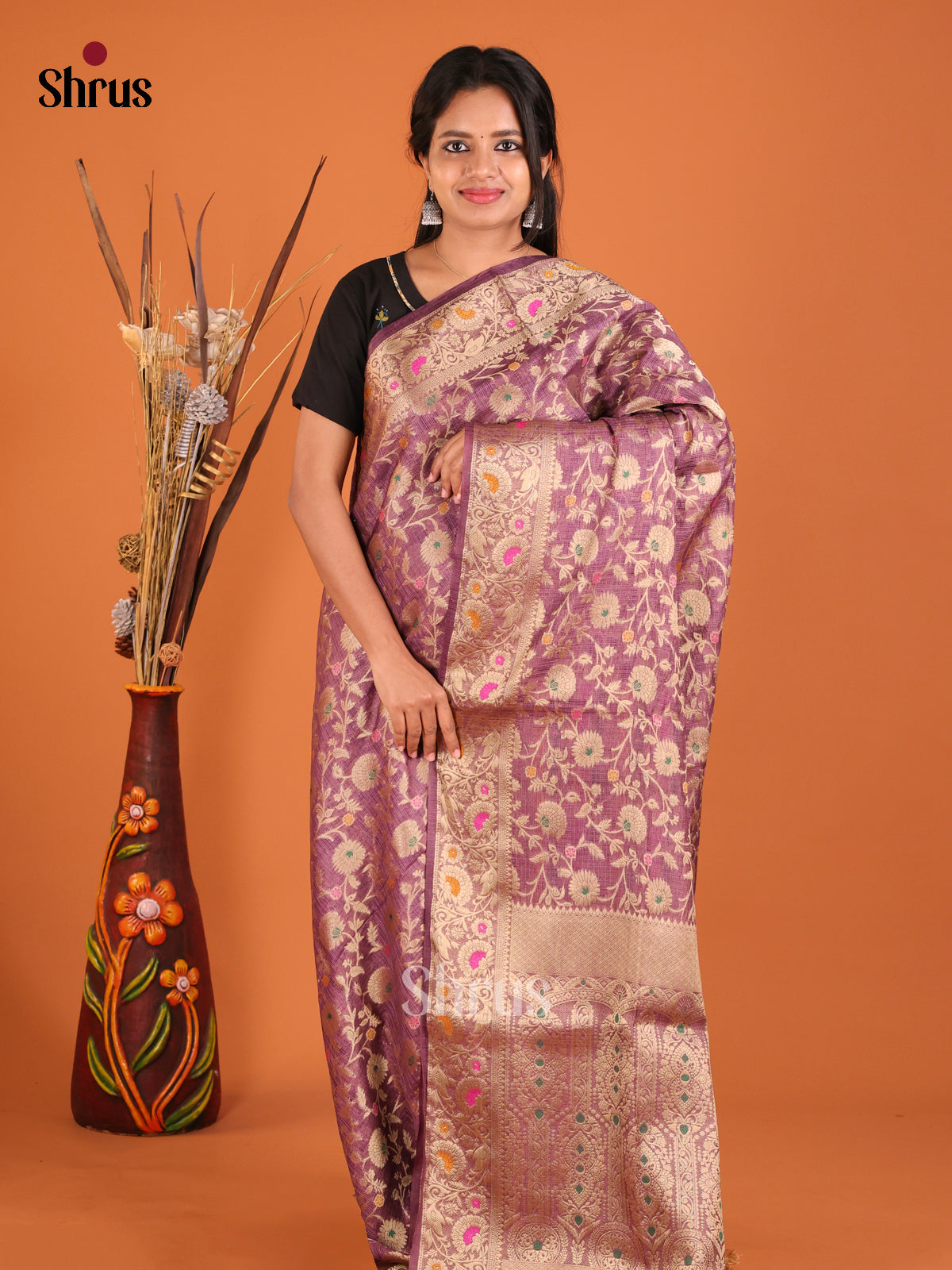 DHS27454 - North Silk Cotton Saree - Shop on Shrus.com