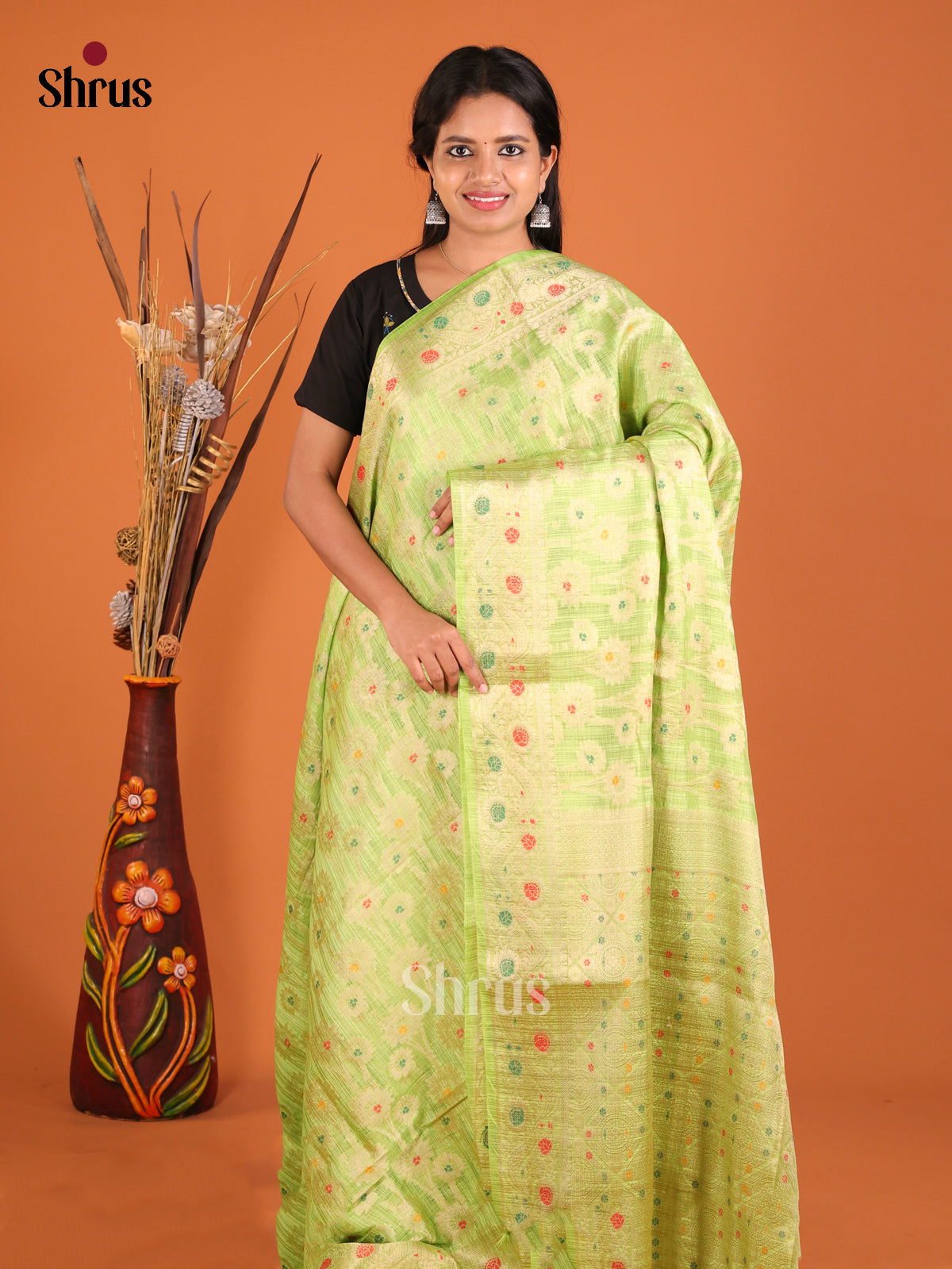 DHS27457 - North Silk Cotton Saree - Shop on Shrus.com