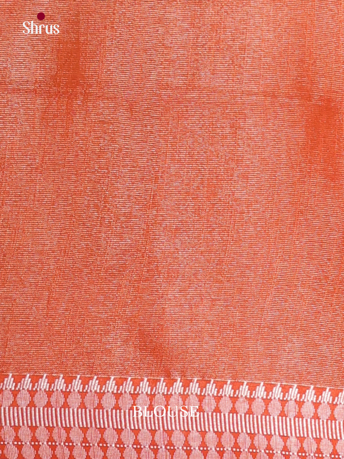 Orange - Semi Tissue Saree