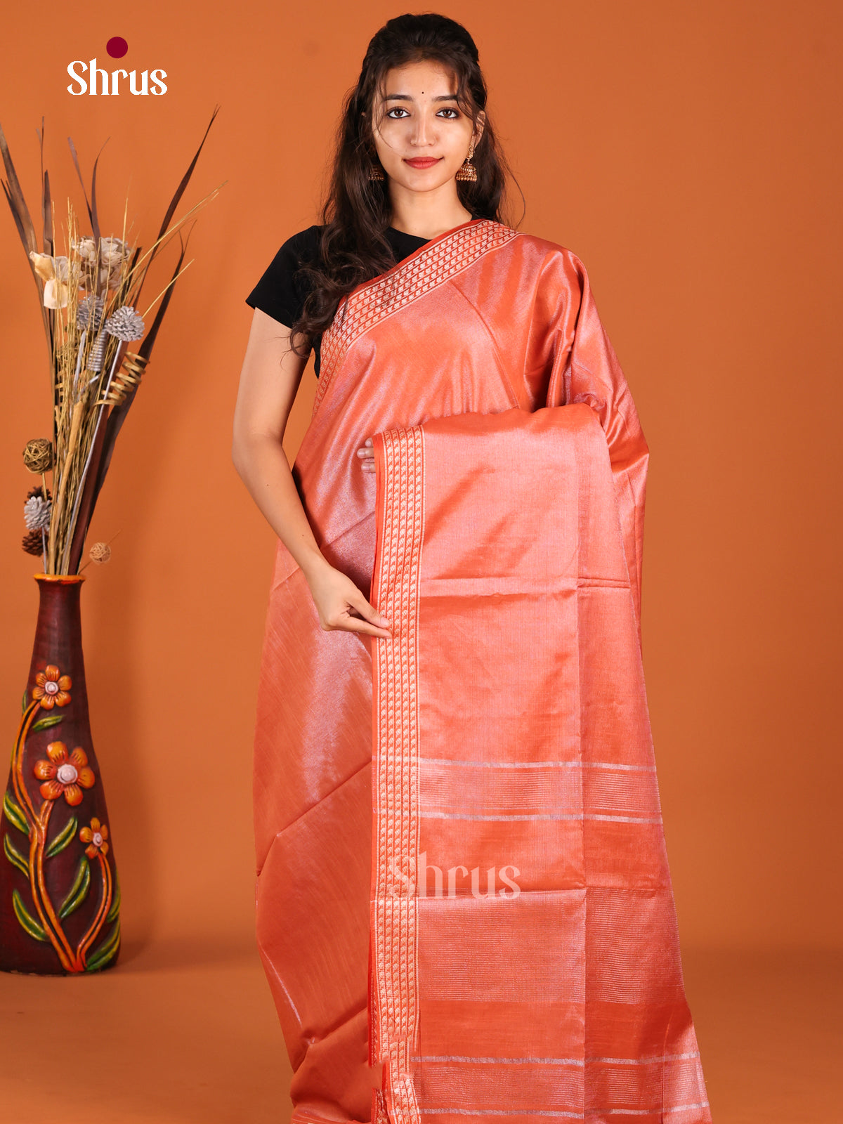 DHS27471 - Semi Tissue Saree - Shop on Shrus.com