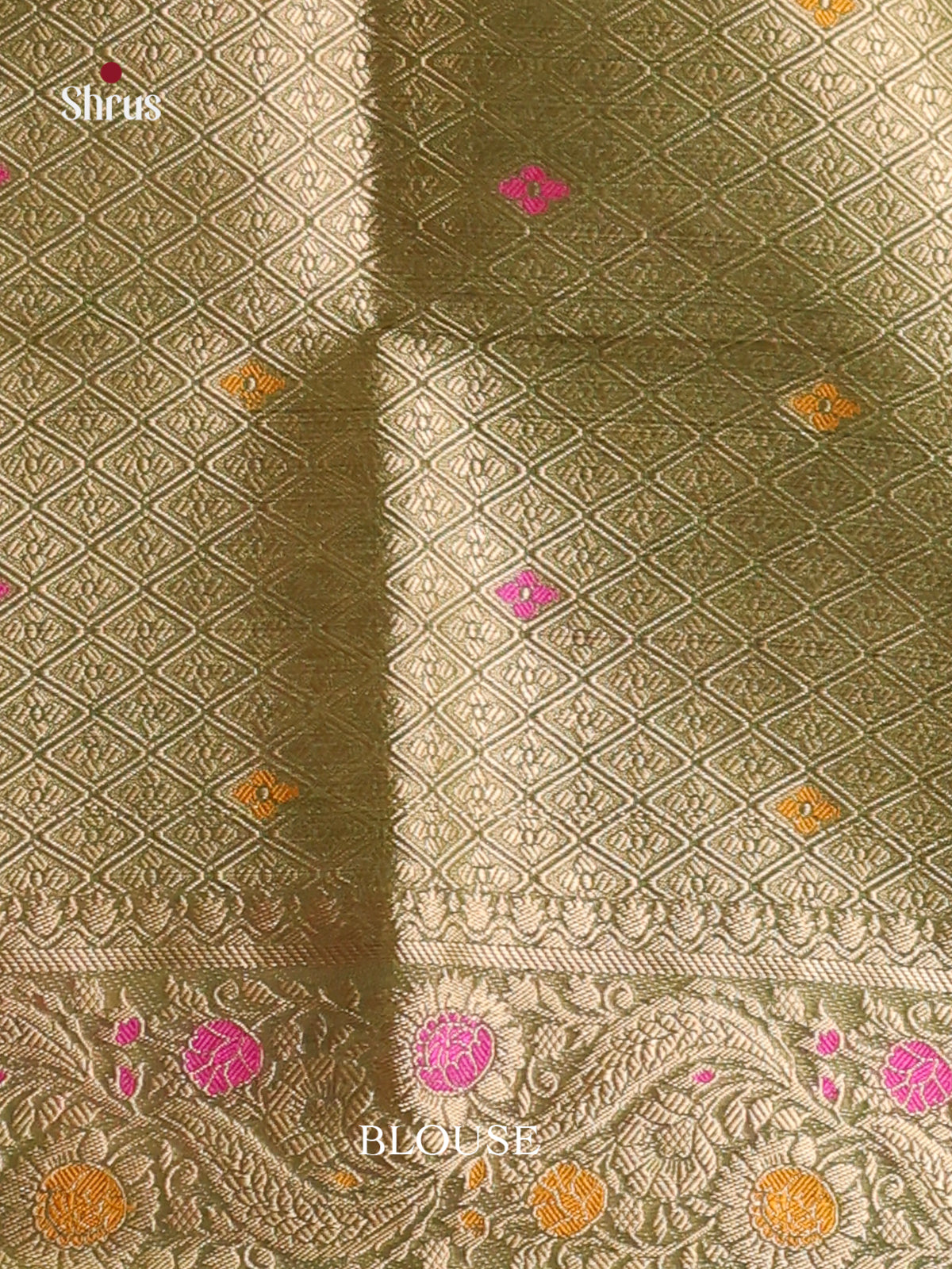 green zari North Silk Cotton Saree 1