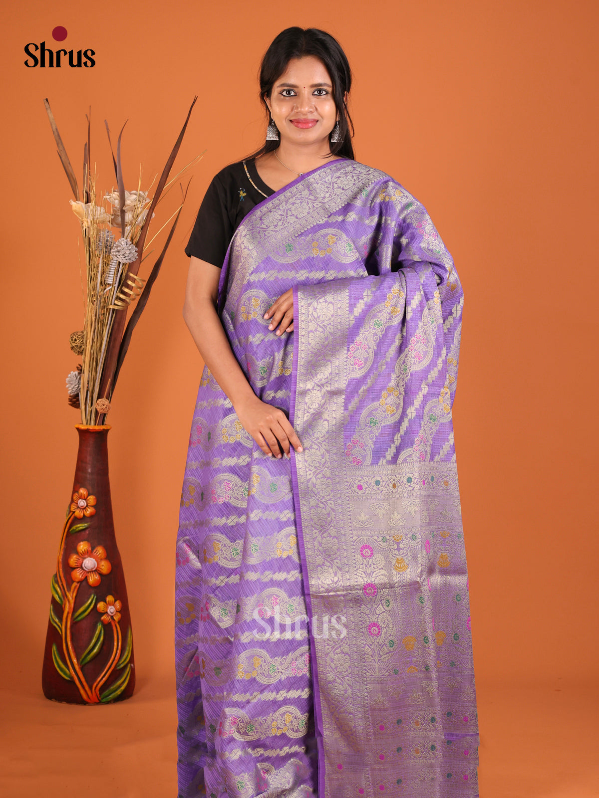 lavender North Silk Cotton Saree