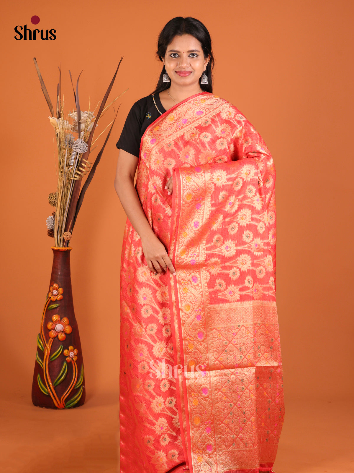 DHS27493 - North Silk Cotton Saree - Shop on Shrus.com