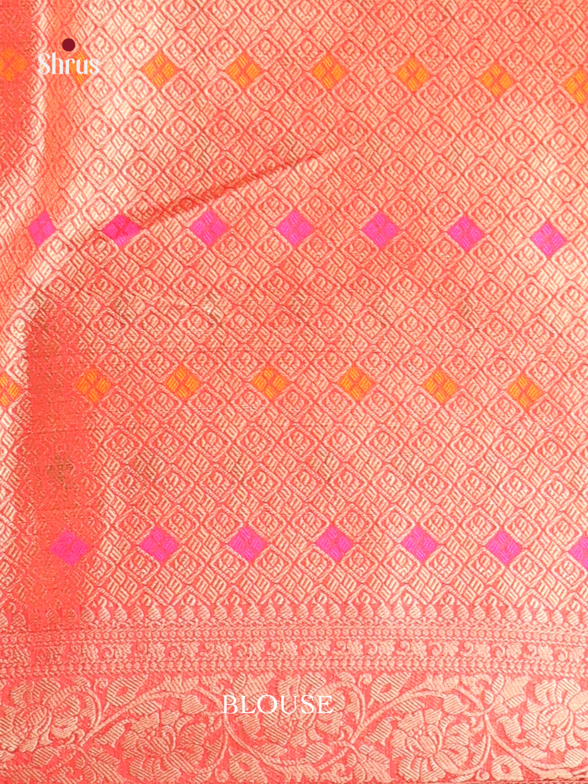red flower zari North Silk Cotton Saree