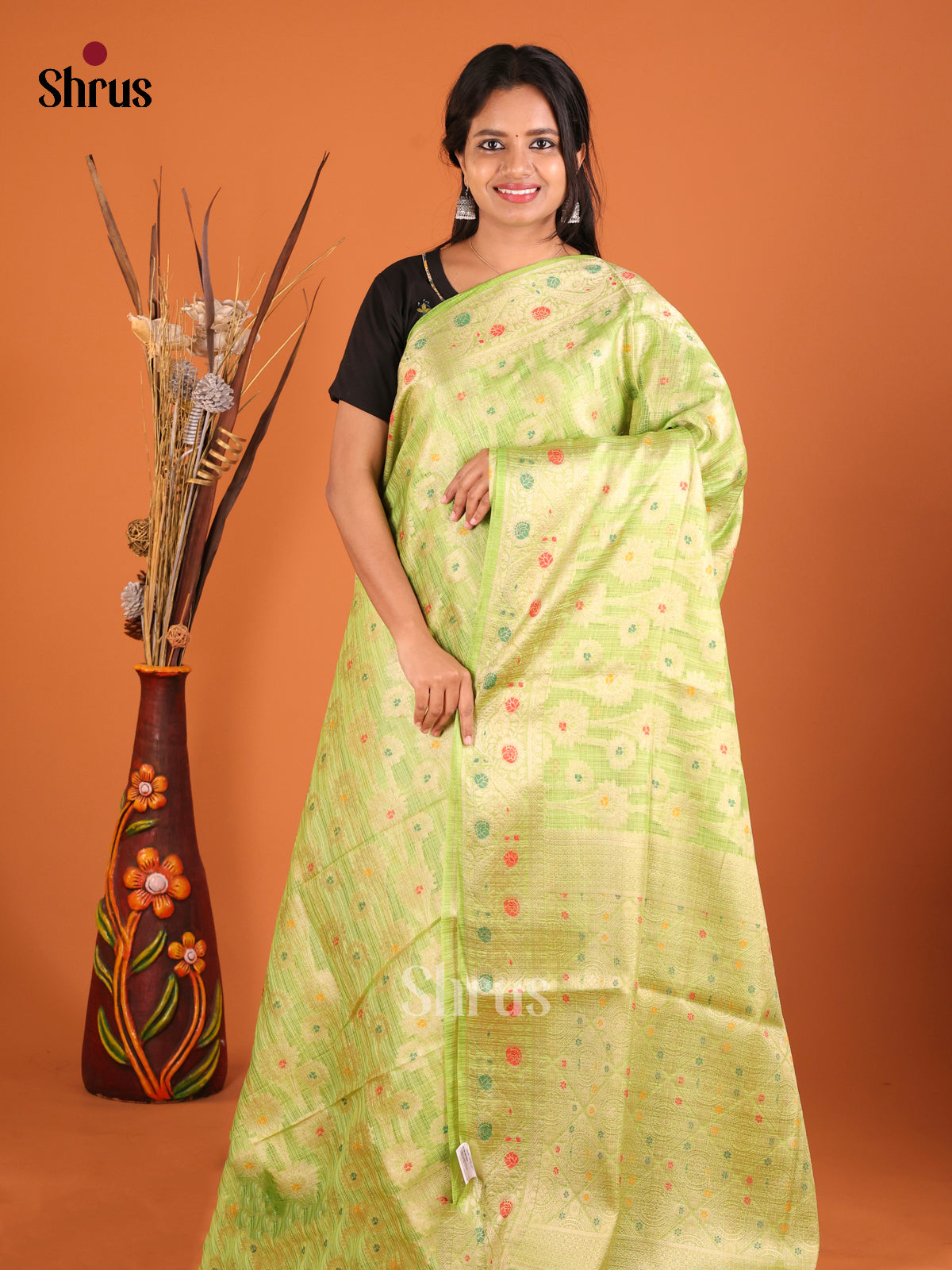 DHS27516 - North Silk Cotton Saree - Shop on Shrus.com