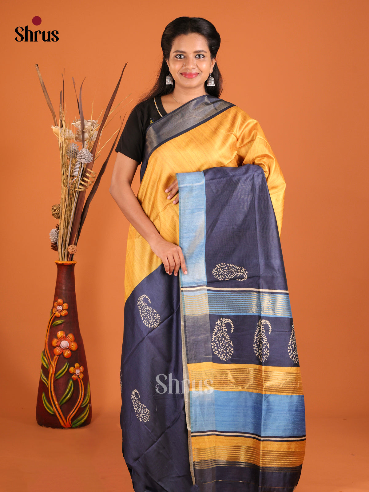 DHS28002 - Champa semitussar Saree - Shop on Shrus.com
