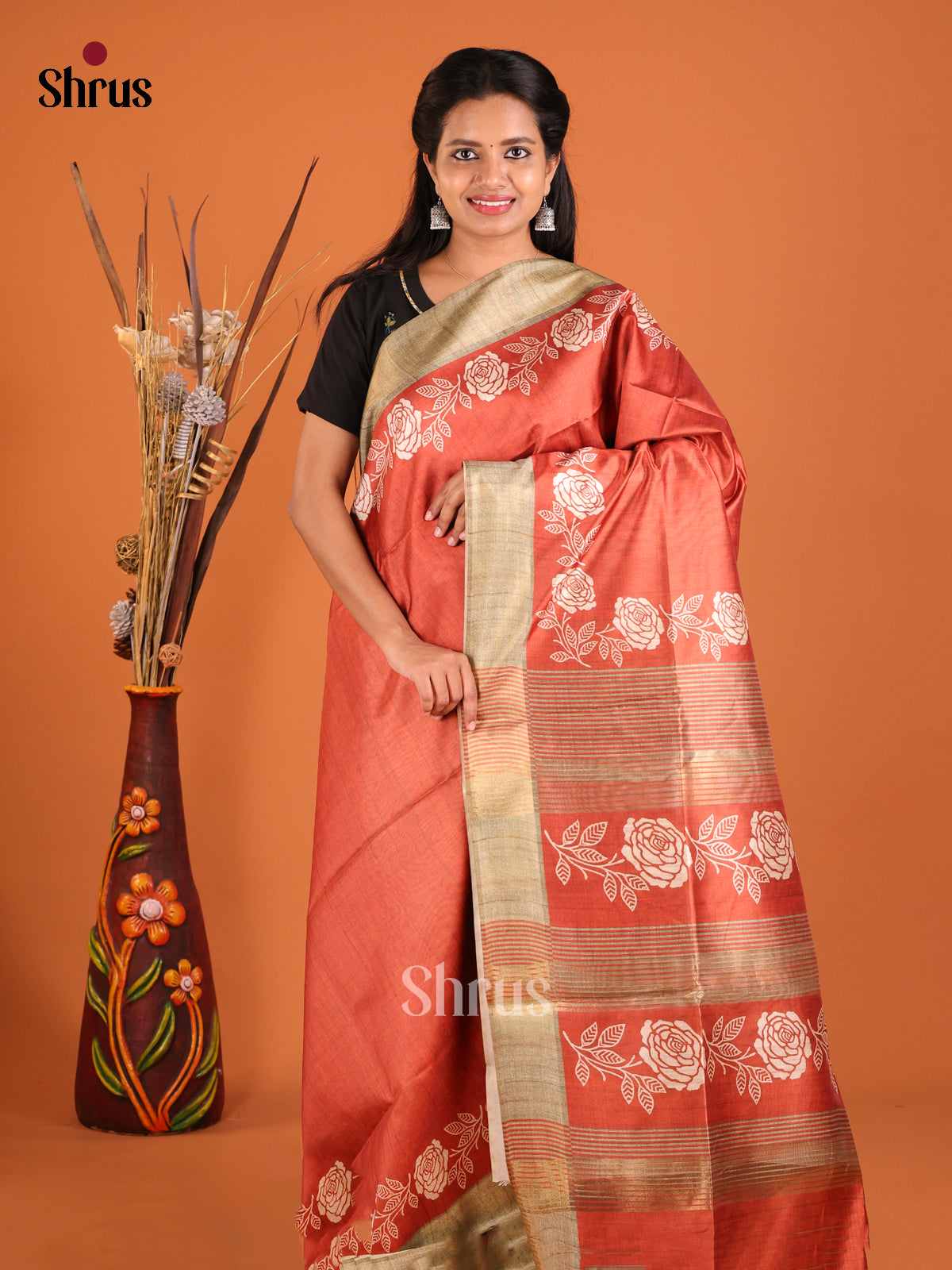 DHS28013 - Champa semitussar Saree