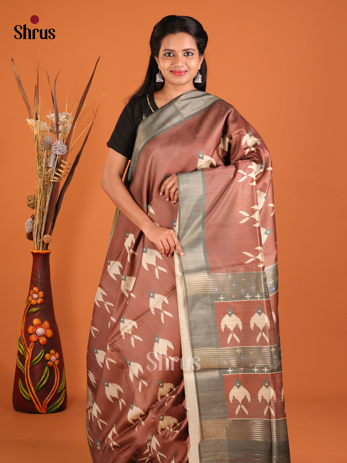 DHS28020 - Champa semitussar Saree