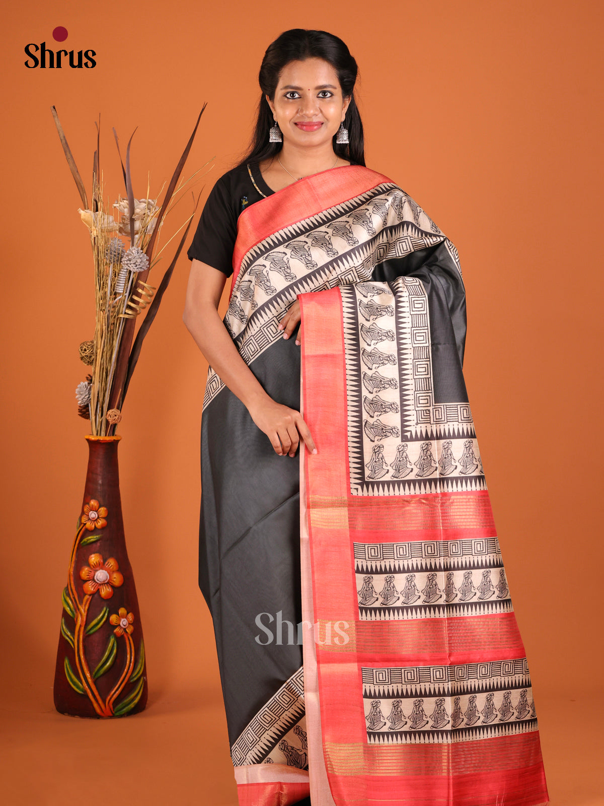 DHS28025 - Champa semitussar Saree