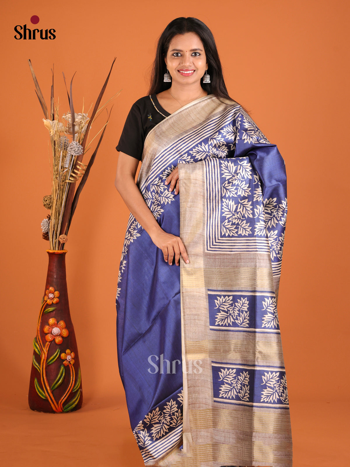 DHS28031 - Champa semitussar Saree - Shop on Shrus.com