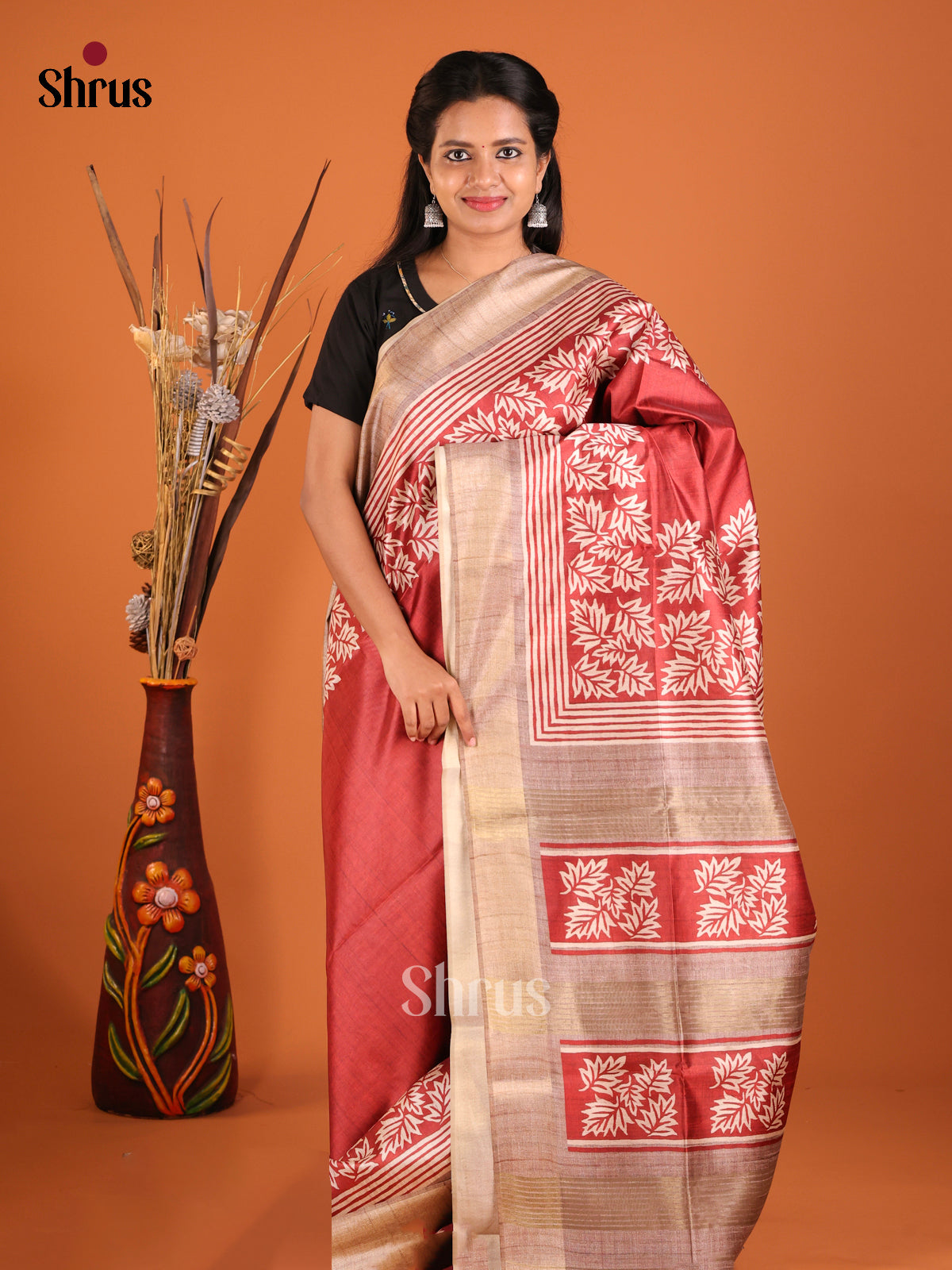 DHS28034 - Champa semitussar Saree - Shop on Shrus.com