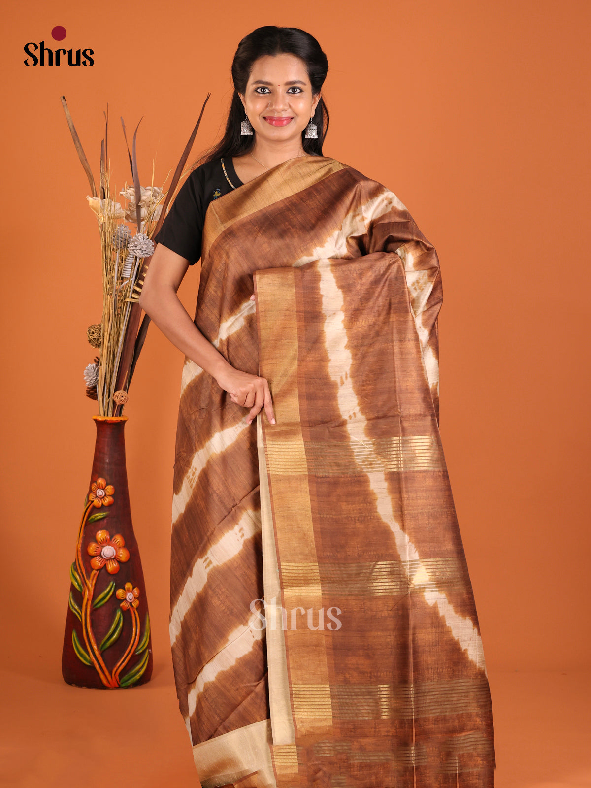 DHS28042 - Champa semitussar Saree