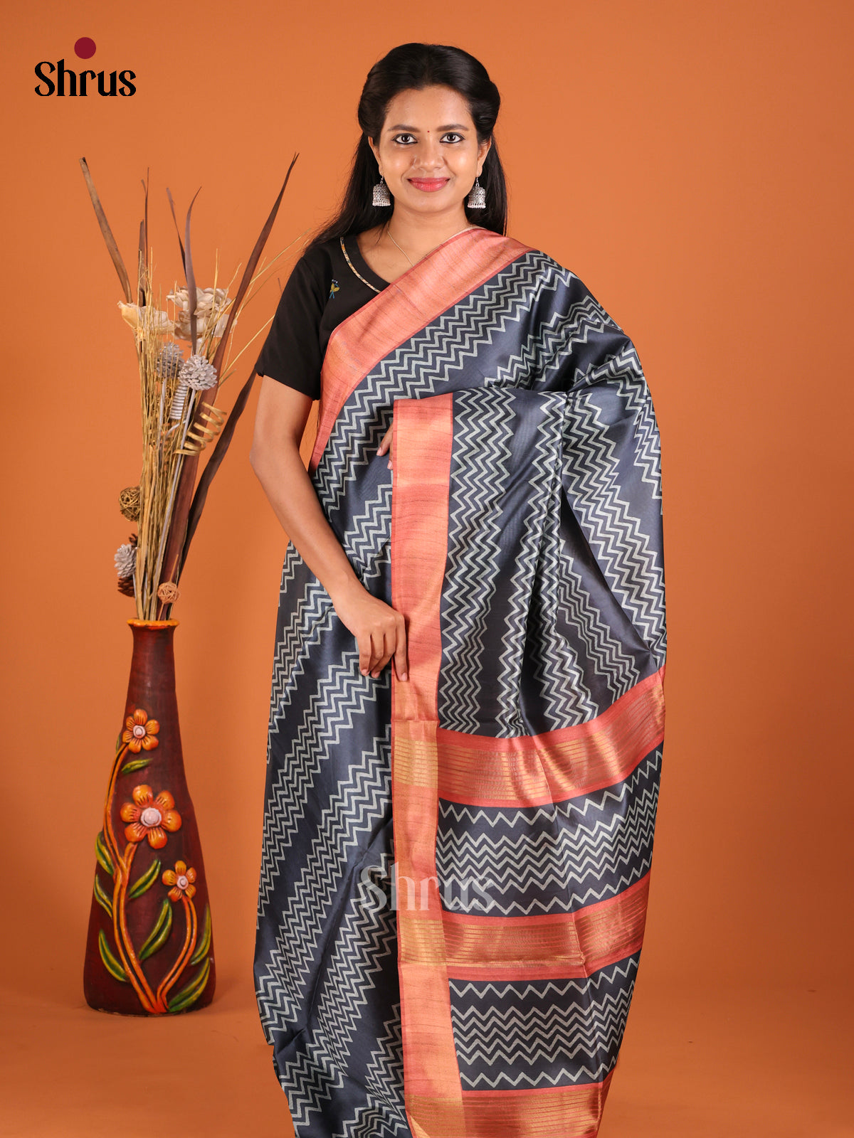 DHS28047 - Champa semitussar Saree - Shop on Shrus.com