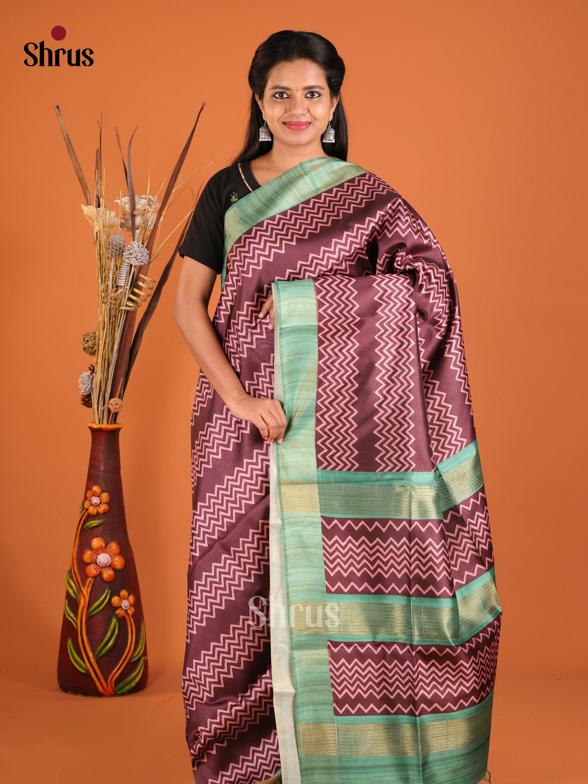 DHS28051 - Champa semitussar Saree - Shop on Shrus.com