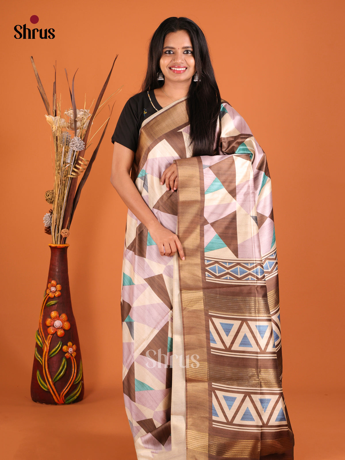 DHS28063 - Champa semitussar Saree