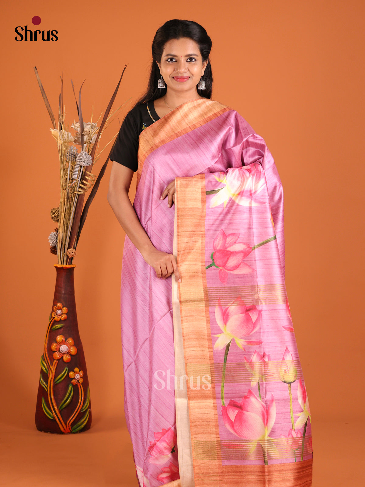 DHS28073 - Champa semitussar Saree - Shop on Shrus.com