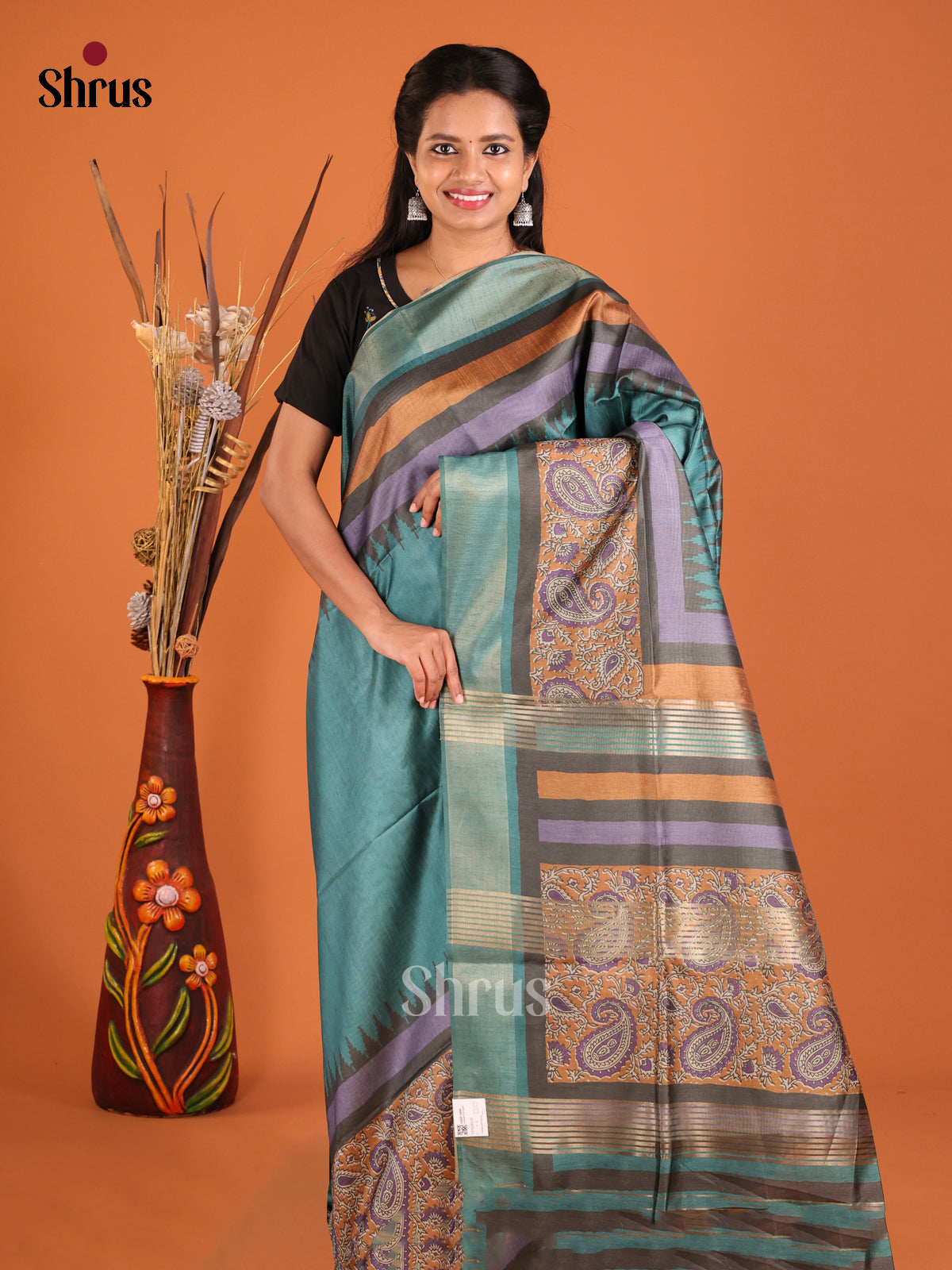 DHS28100 - Champa semitussar Saree