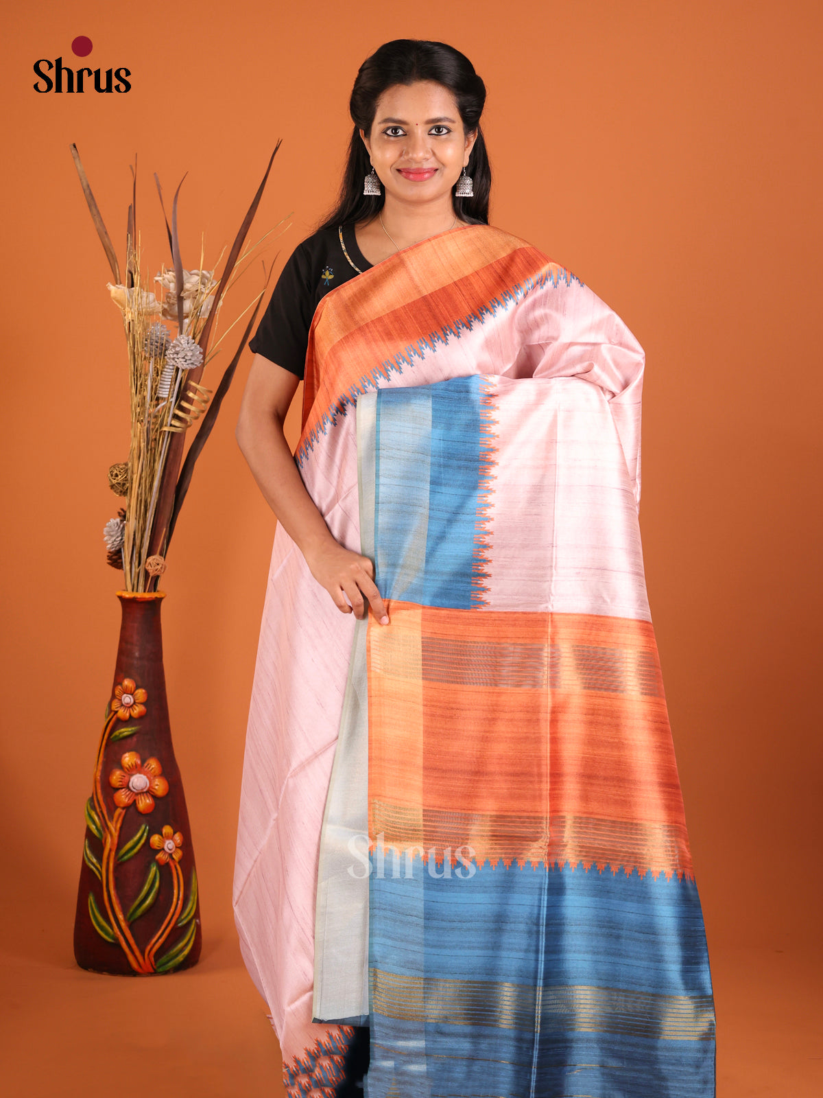DHS28118 - Champa semitussar Saree - Shop on Shrus.com