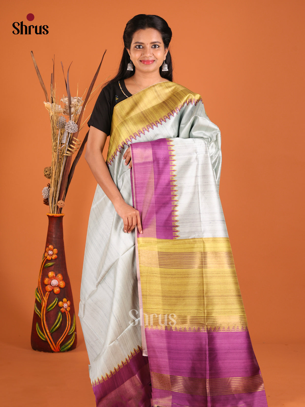 DHS28121 - Champa semitussar Saree