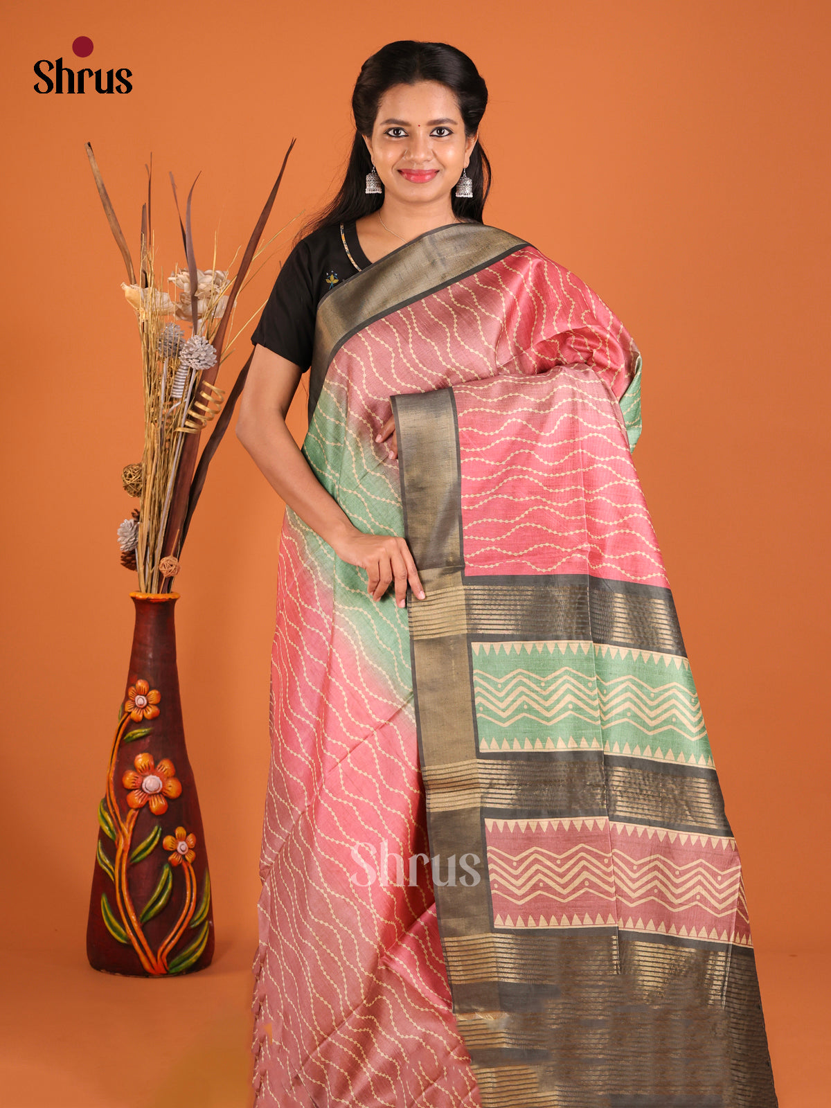 DHS28131 - Champa semitussar Saree - Shop on Shrus.com