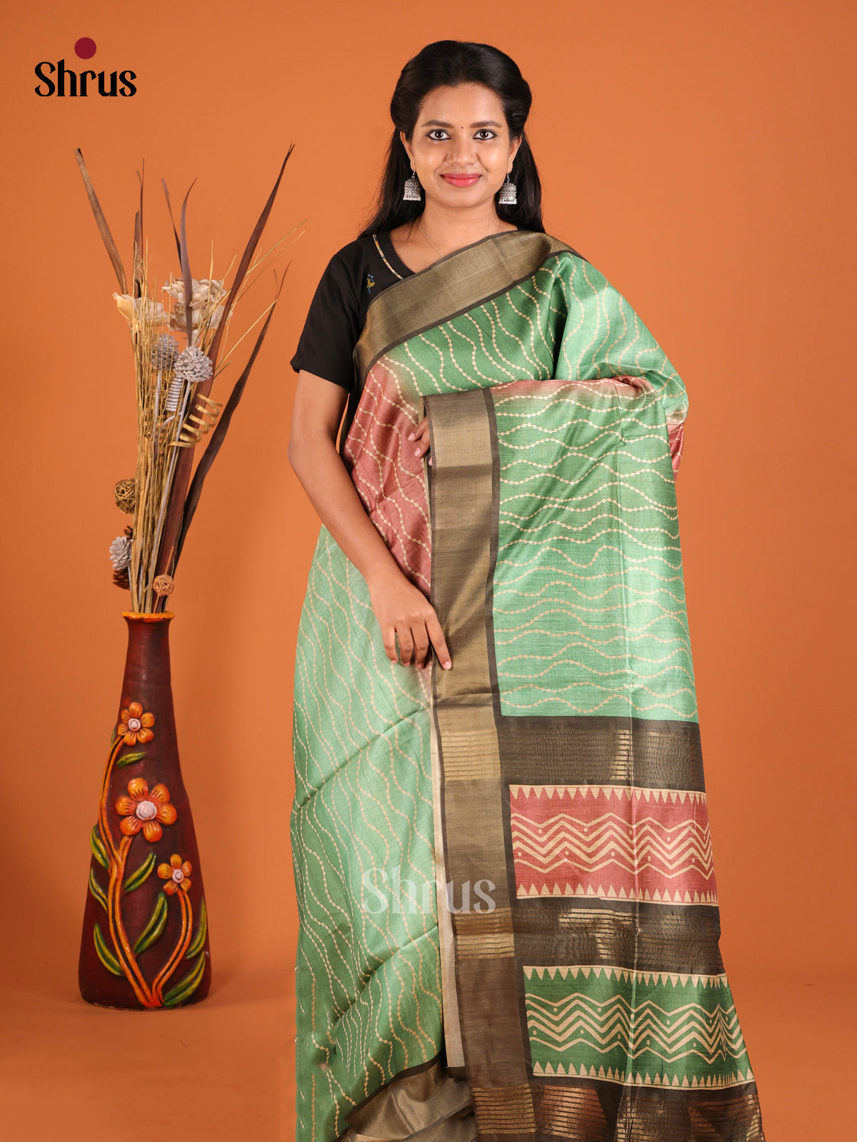DHS28134 - Champa semitussar Saree - Shop on Shrus.com