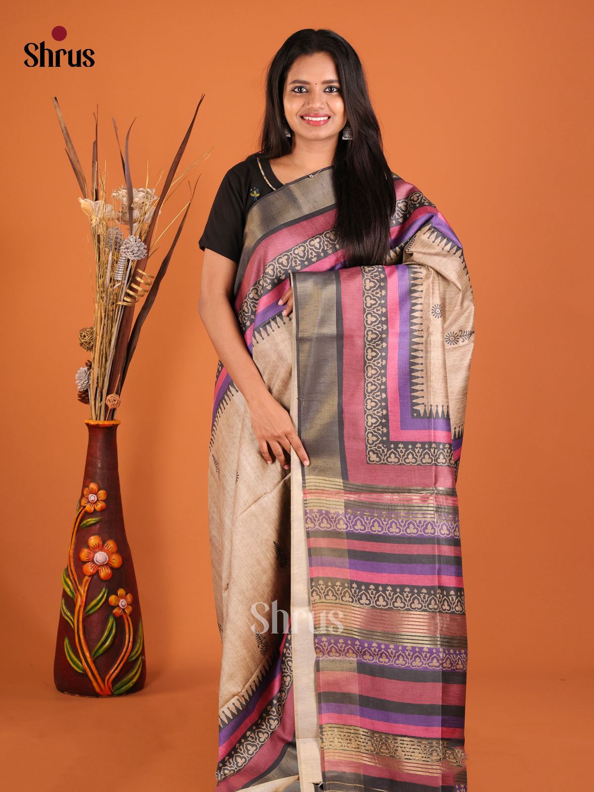 DHS28152 - Champa semitussar Saree