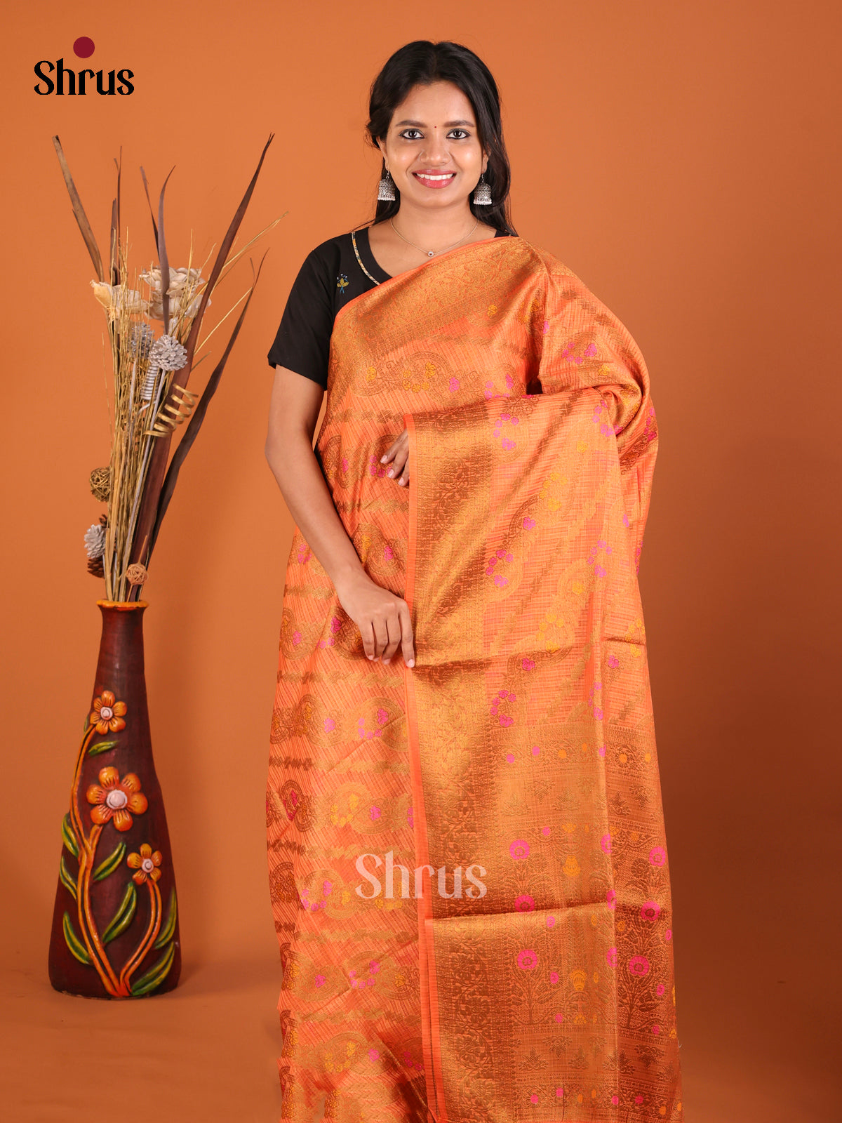 DHS28280 - North Silk Cotton Saree - Shop on Shrus.com