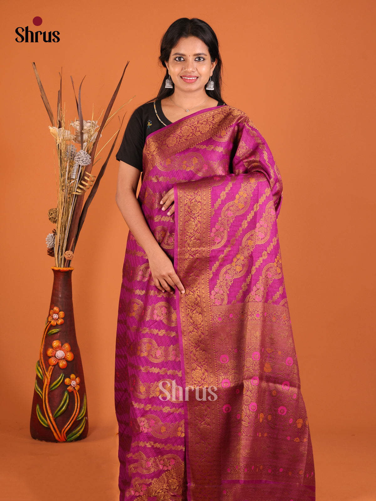 DHS28291 - North Silk Cotton Saree - Shop on Shrus.com