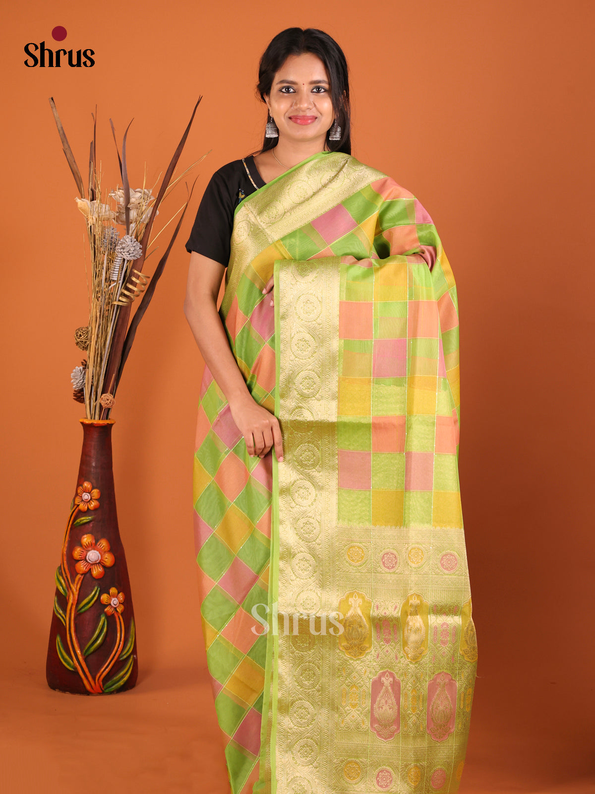 DHS28295 - North Silk Cotton Saree - Shop on Shrus.com