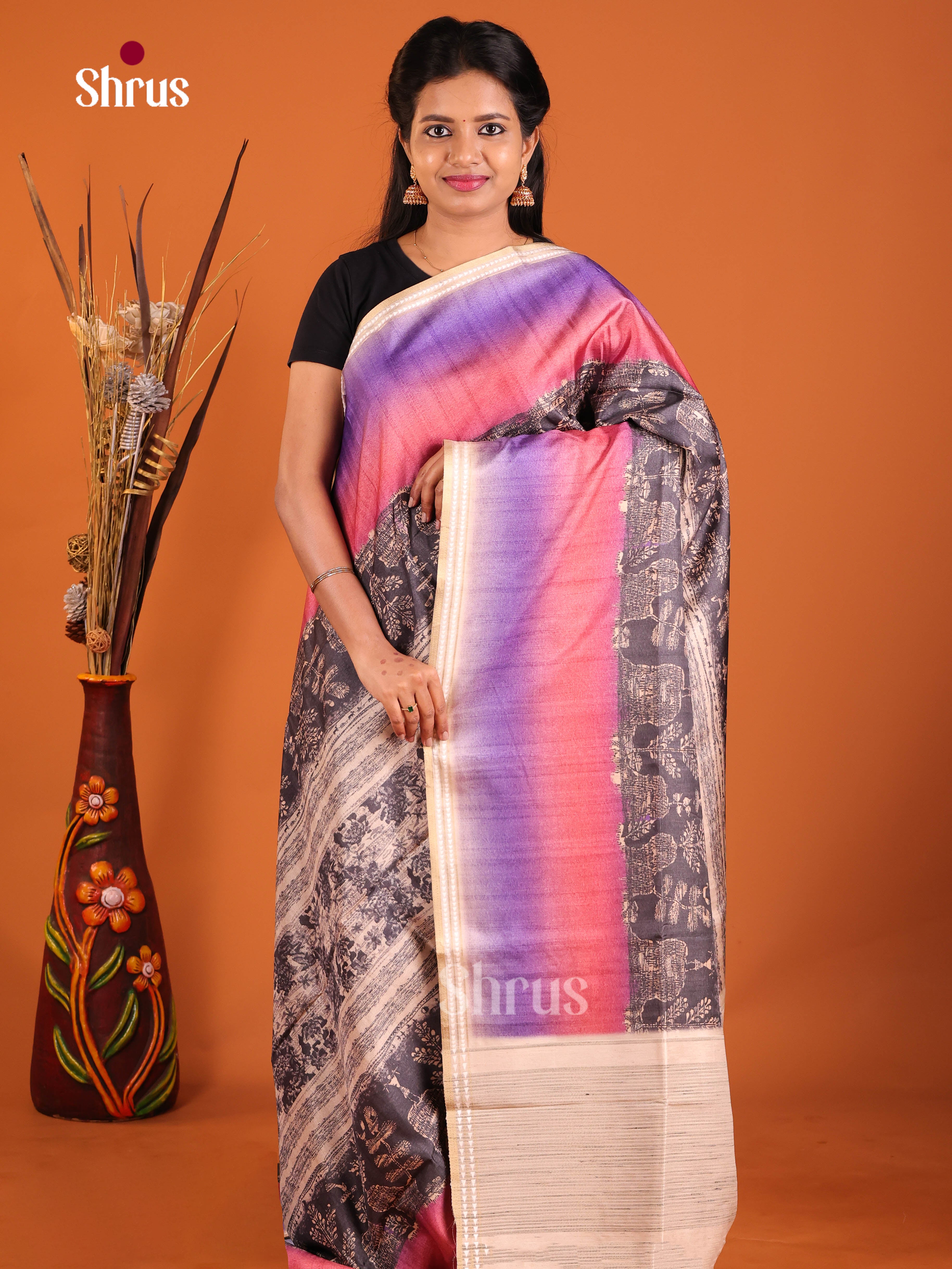 DHS28325 - Semi matka Saree