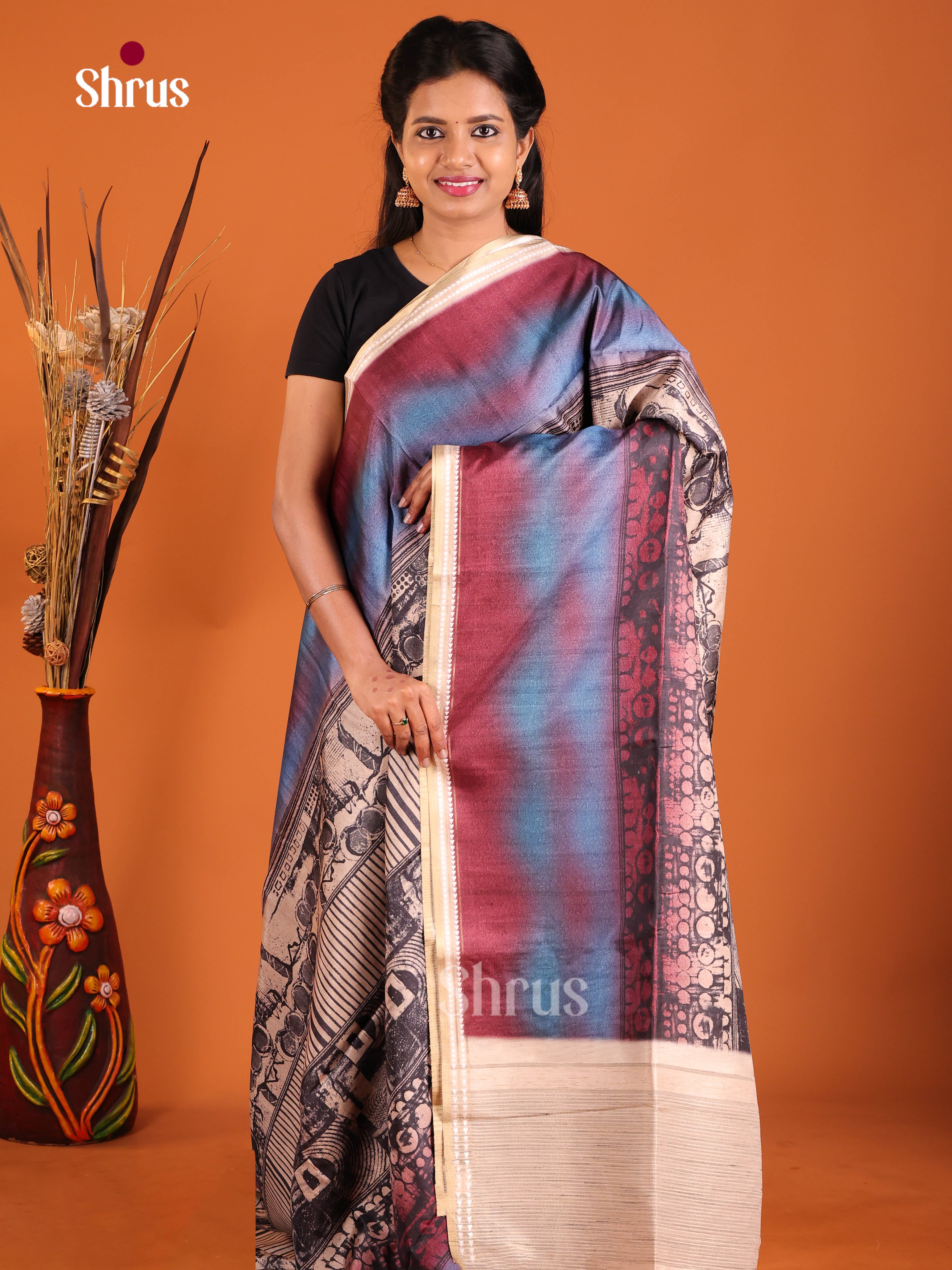 DHS28343 - Semi matka Saree