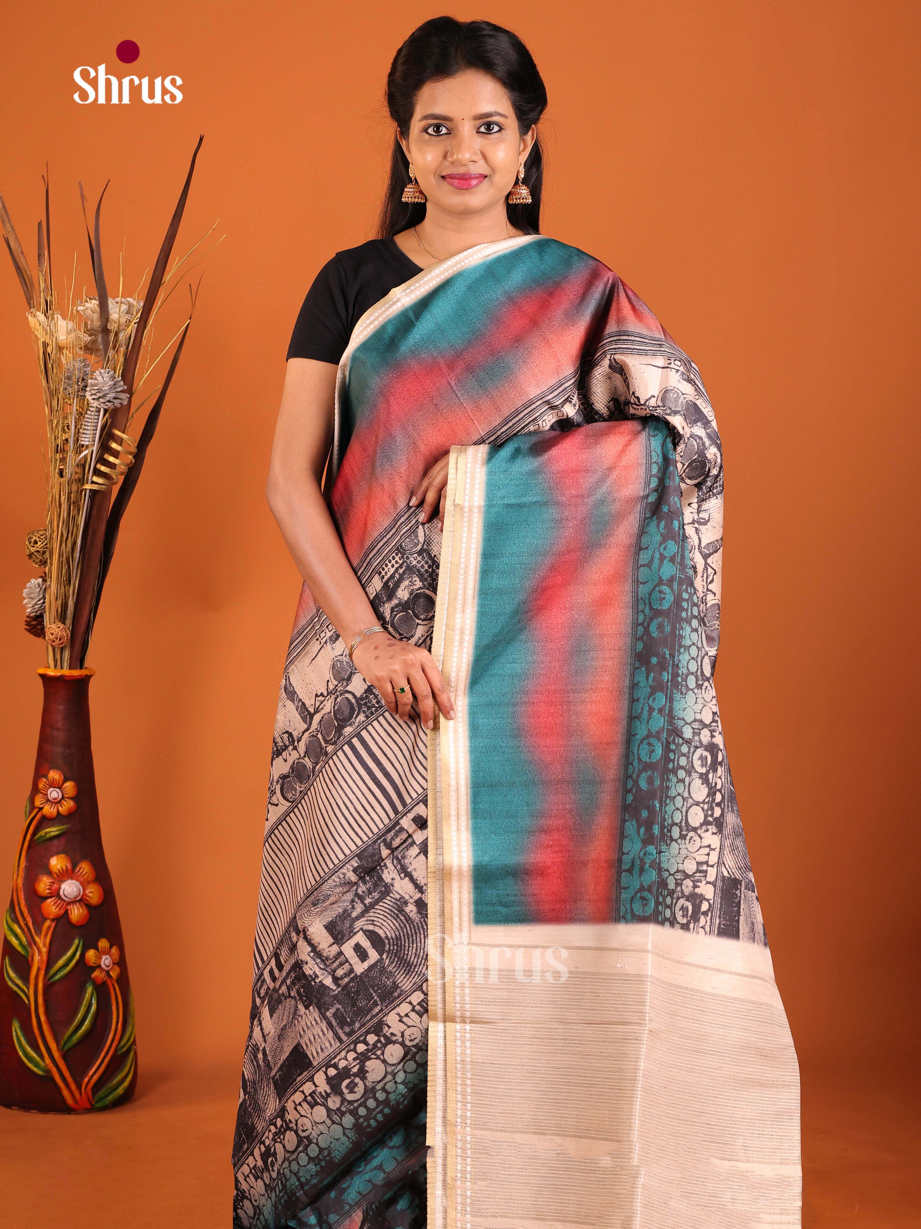 DHS28347 - Semi matka Saree