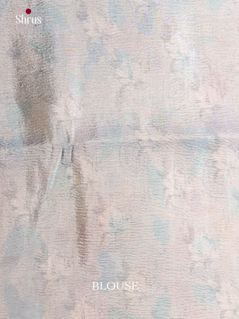 Blue - Bamboo silk Saree