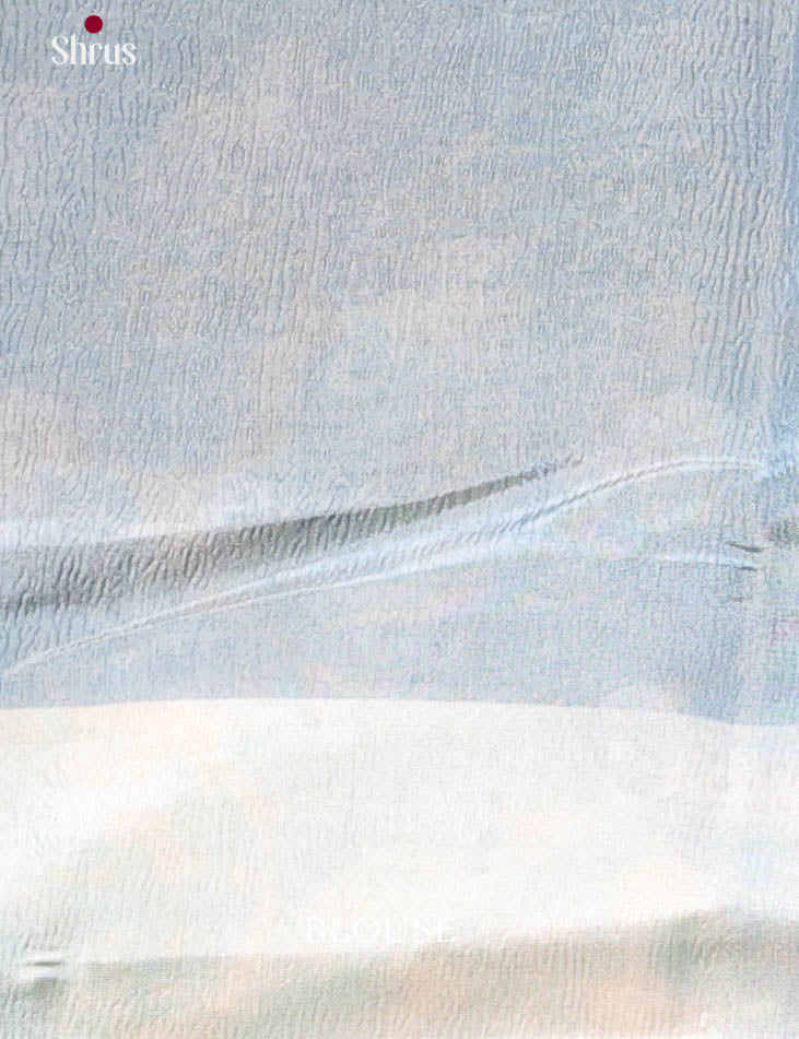 Blue - Bamboo silk Saree