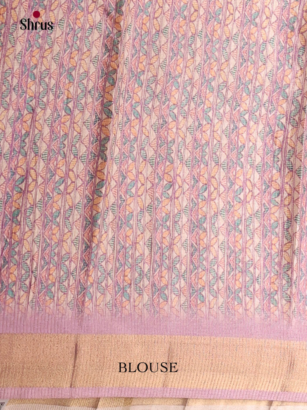 Lavender & Cream- Moonga Silk Saree