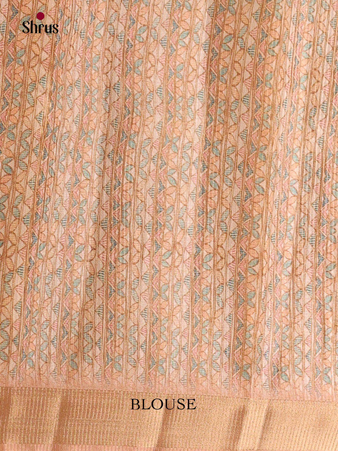 Peach & Cream - Moonga Silk Saree