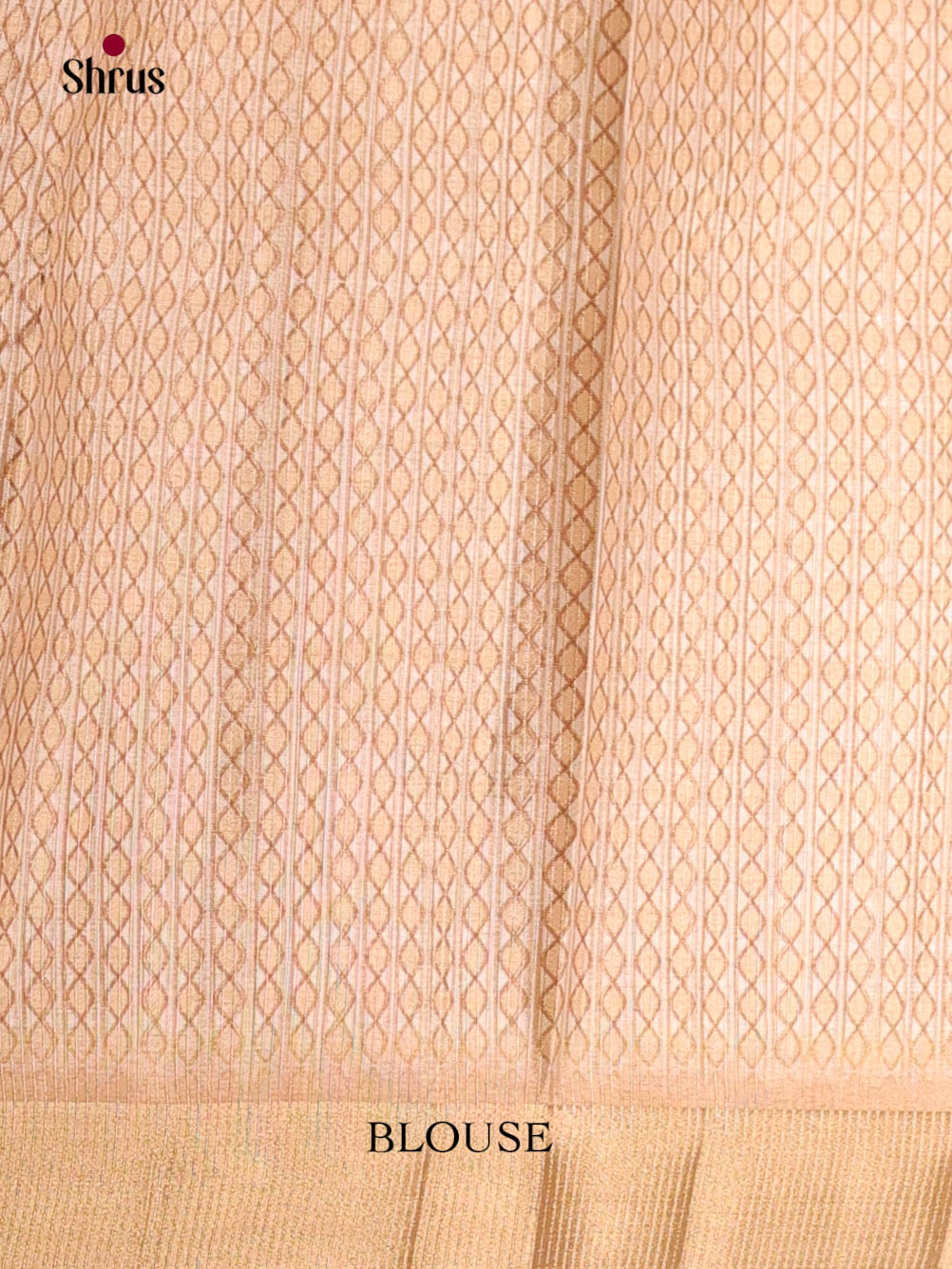 Cream & Light Brown - Moonga Silk Saree