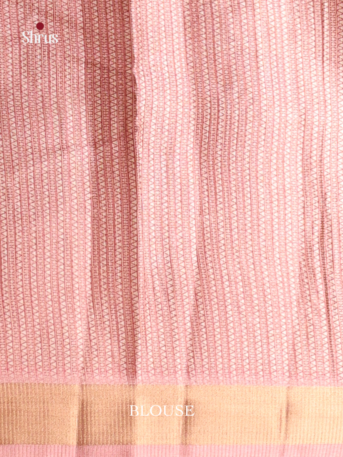 Cream & Dusty Pink - Moonga Silk Saree