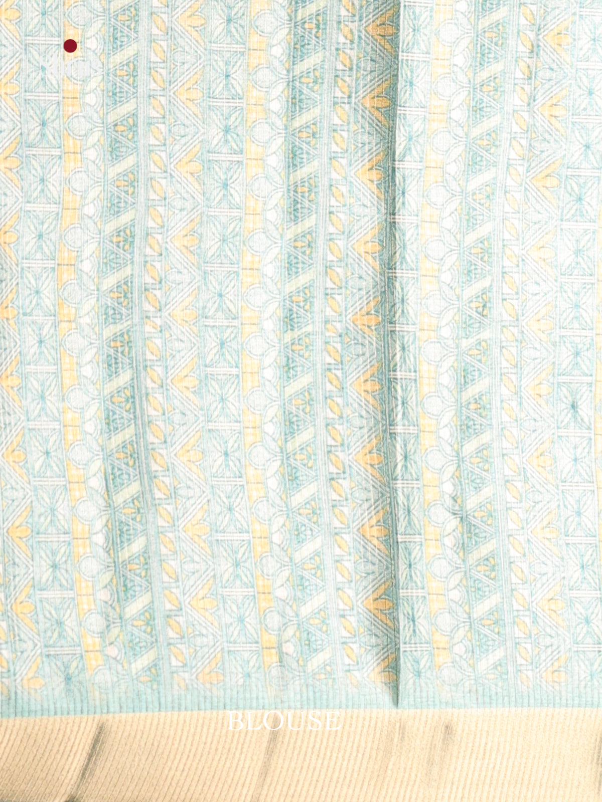 Cream & Blue- Moonga Silk Saree