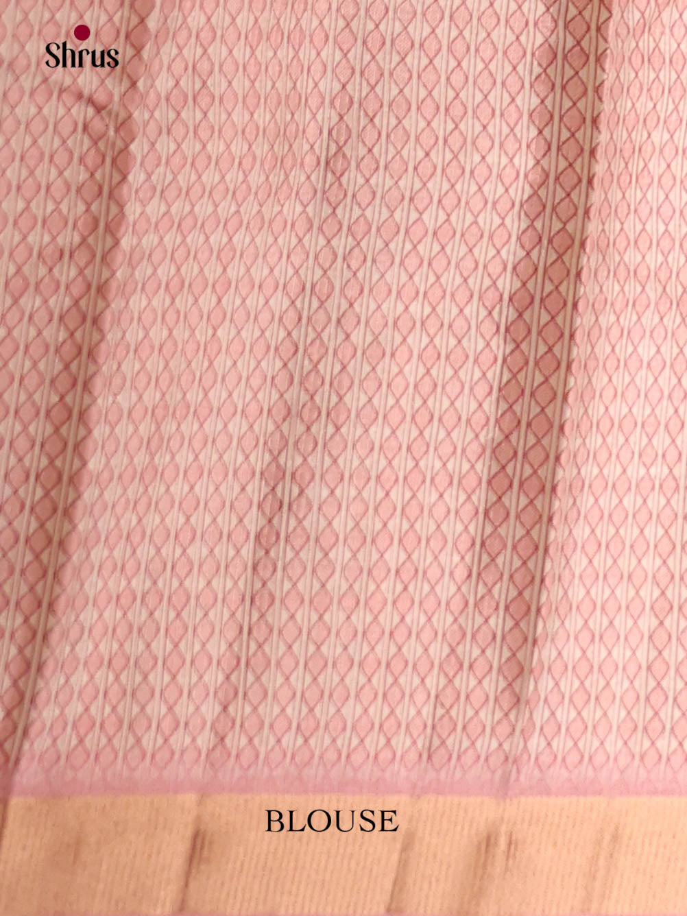 Cream & Pink - Moonga Silk Saree