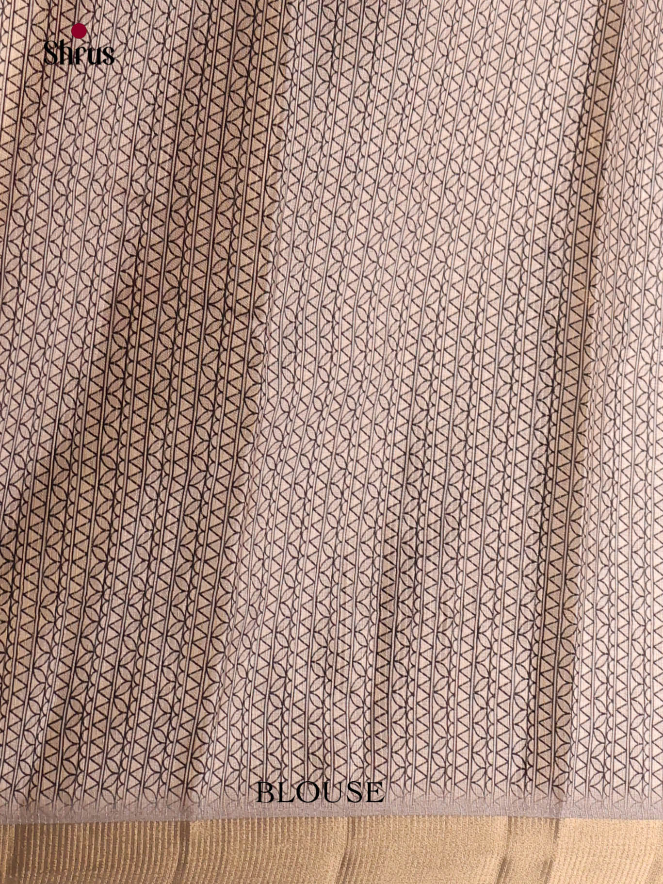 Cream & Grey - Moonga Silk Saree